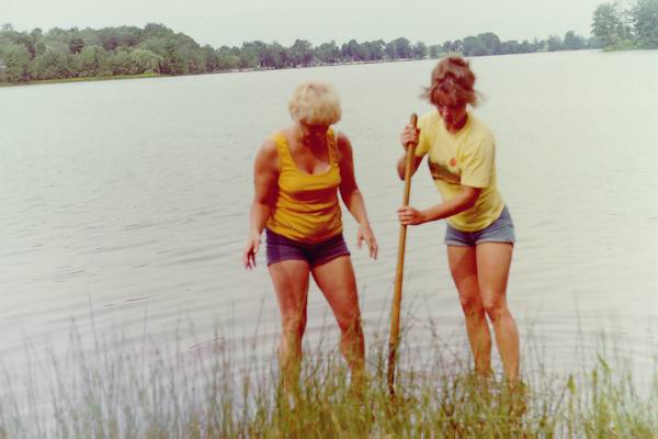 Debbie and her Mom at Barb's lake in northern Michigan