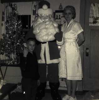 Posing with Santa in Aurora
